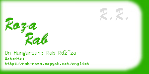 roza rab business card